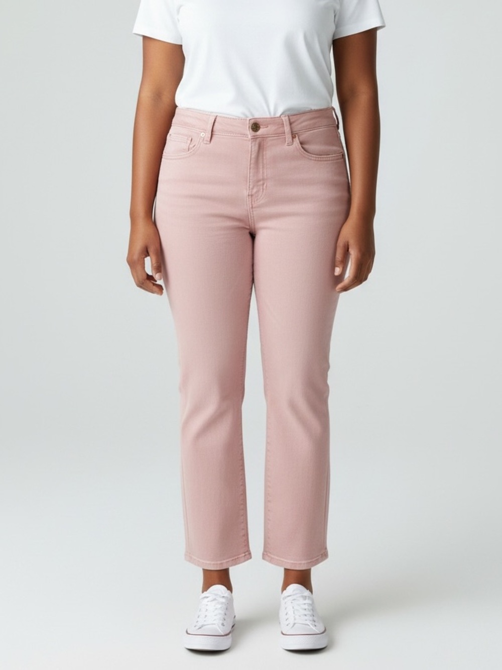 LC Lauren Conrad Mauve Straight-Leg Jeans